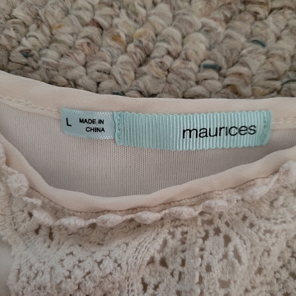 Maurices cream boho lace spaghetti strap mini dress womens large - Picture 4 of 10